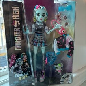 Monster High Frankie Stein Doll with Blue and Pink Outfit
